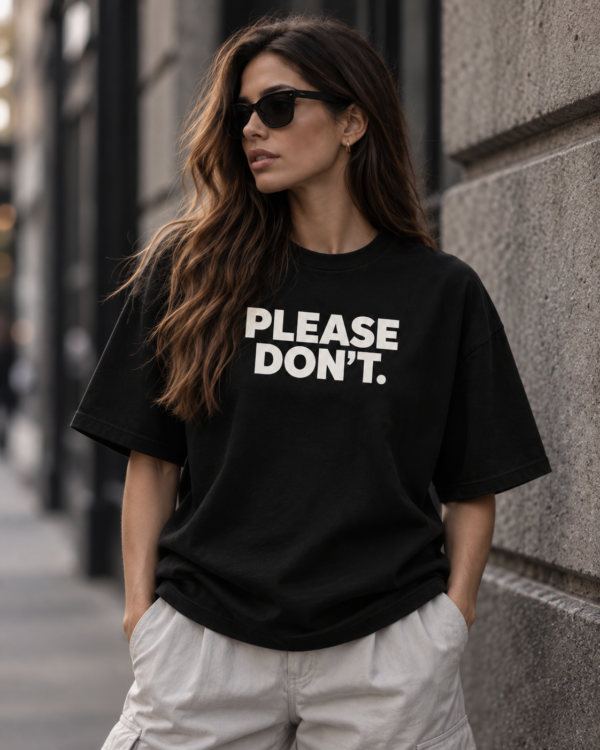 PLEASE DON'T Heavy Tee by VOID STUDIO