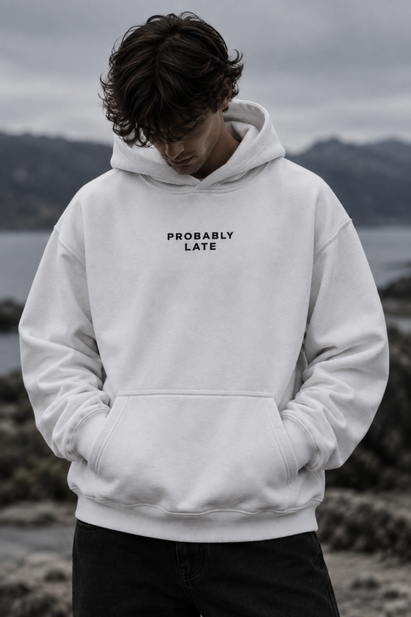 PROBABLY LATE Heavy Hoodie product image